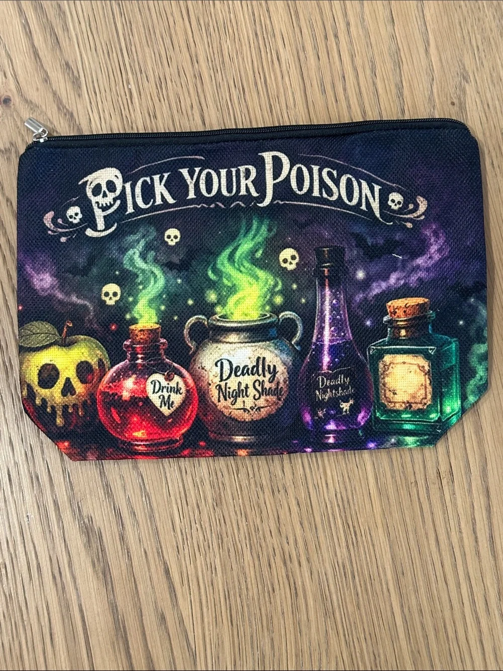 Pick Your Poison Cosmetic Pouch - Colorful Potion Design